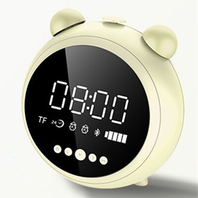 

Mirror Bluetooth audio portable wireless speaker alarm clock night FM radio light AUX TF card input music player MP3 phone call