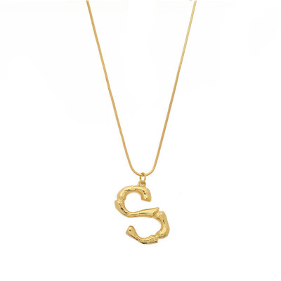 

NeillieN Letter necklace European&American exaggerated fashion necklace 26 capital English letter necklace Pendant torque
