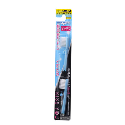

Gifts do not shoot KISS YOU negative ion toothbrush replacement brush head two packs Japan imported blue style random