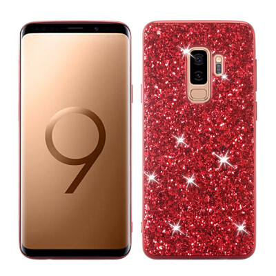 

MOONCASE Samsung Galaxy S9 Flash Powder TPU-Red
