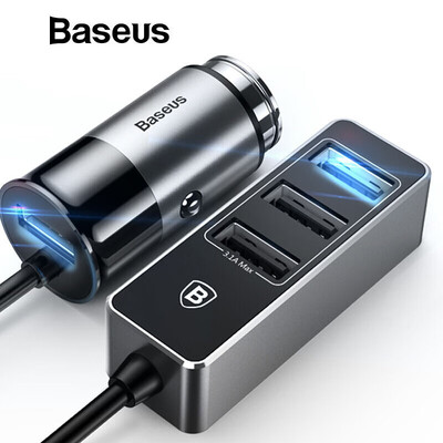 

Baseus 4 in 1 Car Charger USB Car Fast Charger for Iphone XS XR Samsung Note 9 S9 XiaoMi HuaWei One Plus Phone Charge in Car