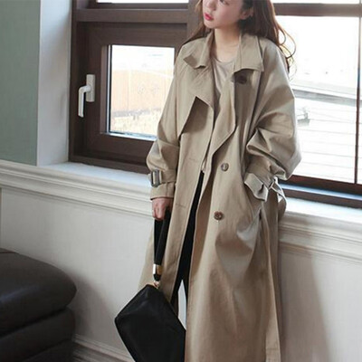 

Langyue womens 2019 spring new windbreaker female Korean casual fashion thin coat LWFY191195 khaki M