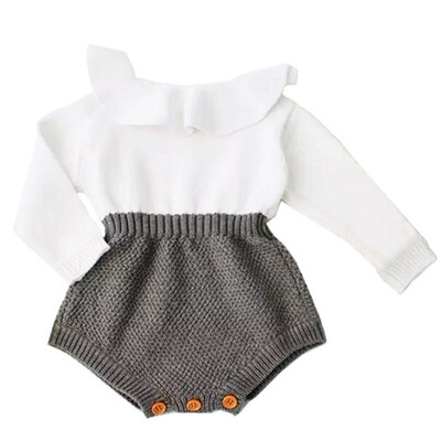 

2Pcs Newborn Baby Girl Wool Knitting Tops Romper Shorts Warm Outfits Set Clothes