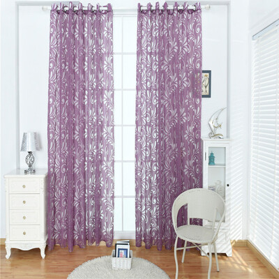 

Home Use Phoenix Tail Pattern Curtain Bedroom Living Room Balcony Kitchen Hotel Decoration Elegant Sun-shading Window Gauze