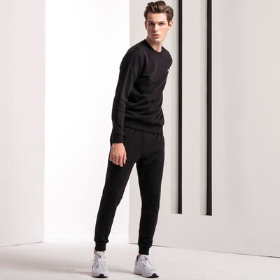 

361 degrees mens 2018 winter new set simple print sportswear 651843993-1 basic black 2XL
