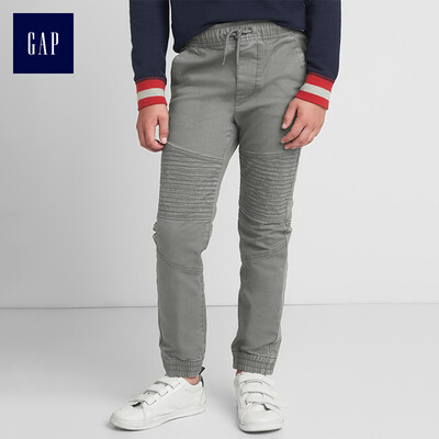 

GAP flagship store boy comfortable twill elastic waist motorcycle sports pants 843796 shark fin ash