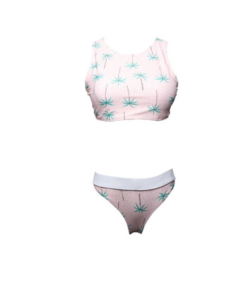 

Womens Print Bikini Split Swimsuit