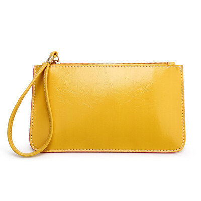 

New Pattern Top-quality PU Leather Pure color Square Shape soft surface Female Wallet Coin bag Key case