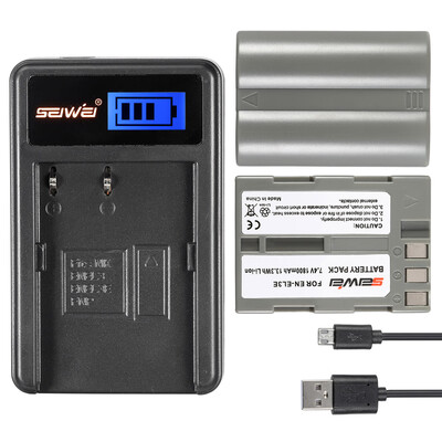 

2 Pack 74V 1800mAh High Capacity Rechargeable Li-ion Battery with LCD USB Charger Kit for Nikon D700 D300 D300S D50 D80 D90 D100