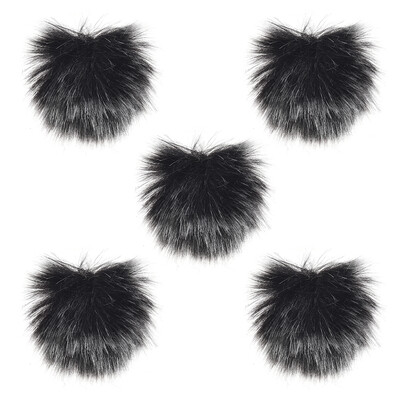 

Furry Outdoor Microphone Windscreen Muff Mini Lapel Lavalier Microphone Windshield 5-Pack
