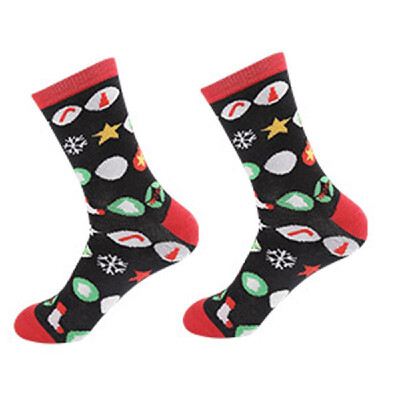

Christmas Man Woman Adult Pure Cotton Antifriction Santa Claus Deer Snowman Winter Cartoon Socks