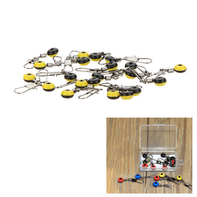 

20Pcs Space Beans Connector Rolling Swivel Fishing Float Accessories Tackle Fishing Supplies with Box Carry