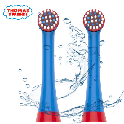 

Thomas&friends THOMAS & FRIENDS childrens electric toothbrush replacement brush head for TC206 soft hair depth cleaning 2 sticks blue