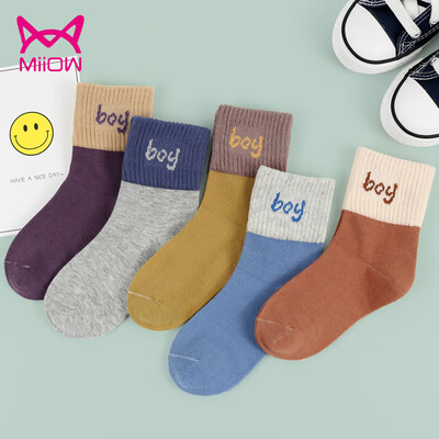 

Cat MiiOW childrens socks cotton yarn boys&girls socks cotton socks students in the tube baby 3-16 years old socks