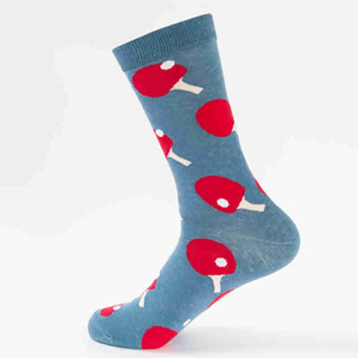 

Aa-shop Socks Men British Style Geometric Colorful Socks Maple Leaf Male Female Mid tube Socks