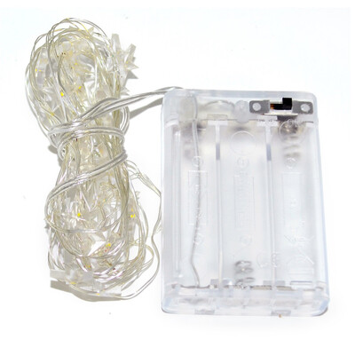 

BZ234 2M 20 Bulbs LED Clear Battery Holder Indoor Outdoor Decoration Festoon Wedding Party Christmas Tree Garden Yard Fence Lamp H