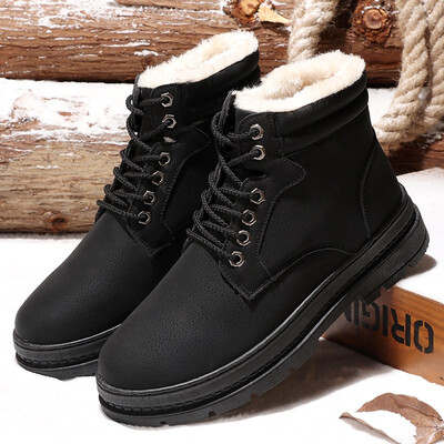 

Mens Winter cotton shoes Warm snow boots Martin boots