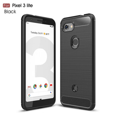 

Goowiiz Phone Case For Google Pixel 3 Lite Fashion Slim Carbon Fiber TPU Soft Silicone Prevent falling