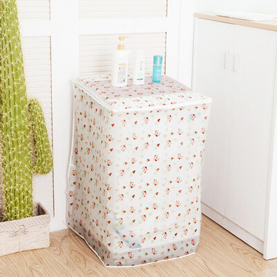 

Transparent Waterproof Washing Machine Cover 605683cm Sunscreen Mome Automatic Impeller Roller Dust Cover