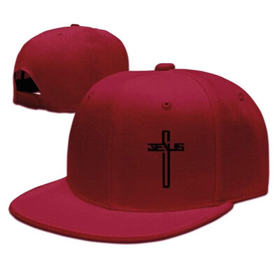 

Casual Men Women Christian Jesus Cross Flat Ajustable Snapback Cap ForestGreen