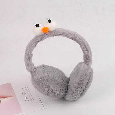 

Morning color warm earmuffs unisex head-wearing winter thickening outdoor windproof ear bag earrings gray big eyes CS1021