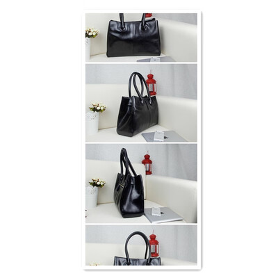 

2018 new cowhide fashion handbags handbags big bag shoulder diagonal lady bag female bag star with the paragraph