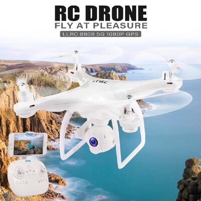 

GPS RC Drone with Camera Adjustable 720P Wifi FPV RC Selfie Drone GPS Positioning Follow Me Altitude Hold RC Quadcopter for Adults