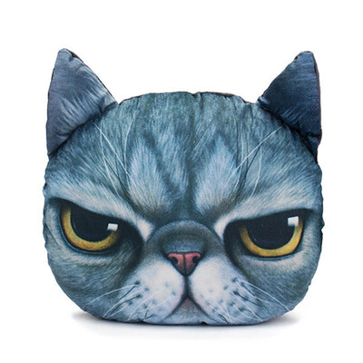 

Cute Plush 3D Animals Head Shape Throw Pillow Meow Star Soft Chair Sofa Bed Cushion Home Office Cafe Decoration 4840 scottish fo