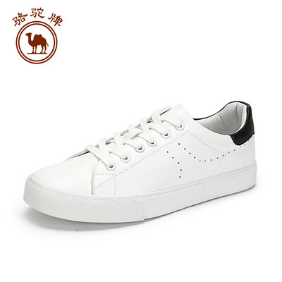 

Camel brand white shoes male Korean version with tide skateboard hit color casual sports W912226530 white black 41 255 yards