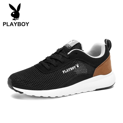 

Playboy PLAYBOY sports running mesh casual shoes mens low to help lightweight non-slip DS83069 black 43