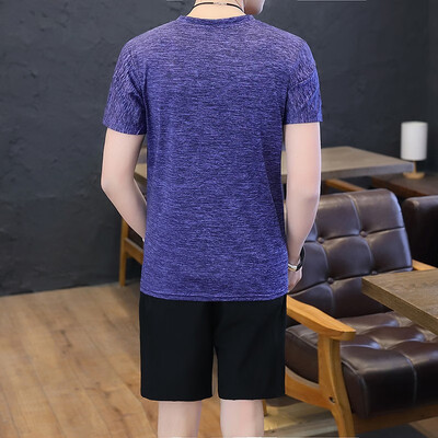 

Mens High Elastic Quick Dry Running Training Gym Fitness Short Sleeves T Shirt
