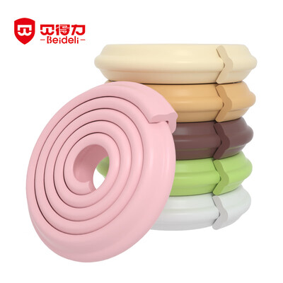 

Bedlift free adhesive thickening widened baby anti-collision bedside table corner anti-smashing children table corner wall stickers soft edging baby anti-collision sponge foam safety protection pink 4 meters
