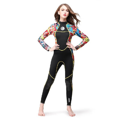 

3mm Full Body Women Neoprene Wetsuit Color Diving Snorkeling Swimming Water Sport Equipment