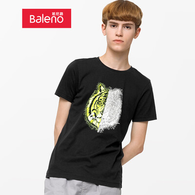 

Baleno T-shirt male 2019 spring&summer new multicolor animal print short-sleeved T-shirt shirt male 88902263 00A XXL