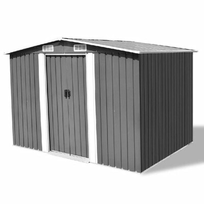 

Garden Storage Shed Gray Metal 1012"x807"x701"