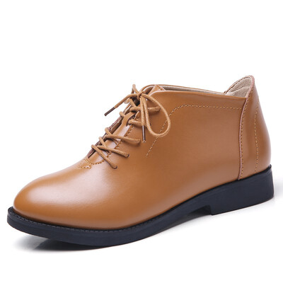 

Womens Shoes Casual Leather Walking Shoes Breathable Genuine Leather Boots Fashion Work Shoes Black Brown Black Can Add Cotton