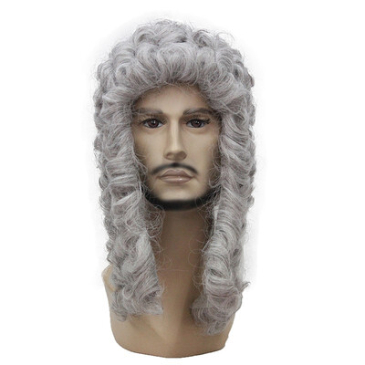

StrongBeauty Synthetic Wig Judge Baroque Nobleman Curls historical Blonde Gray Black curls historical
