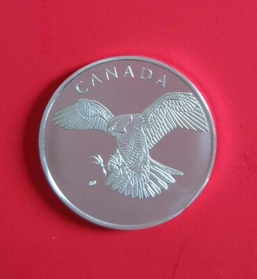 

35MM Bald Eagle Canada Souvenir Coin medal America SILVER PLATED