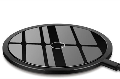 

Portable mobile phone wireless charger aluminum alloy disc 10W high power security Intelligent power off Crafts gift QI standard