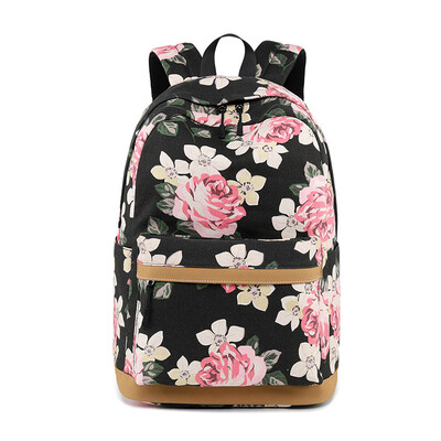 

Women Backpacks Floral Print Bookbags Canvas Laptop Backpack School Bag For Girls Rucksack Female Travel Backpack Mochila 2018