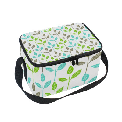 

ALAZA Insulated Lunch Box Maple Leaves Lunch Bag for Men Women Portable Tote Bag Cooler Bag