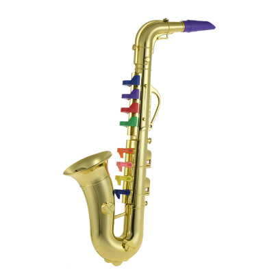 

Saxophone Sax Toy Musical Instrument Gift with 8 Colored Keys for Kids Children