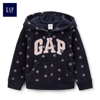 

Gap baby girl childrens fleece sweater 307656 baby winter childrens wear childrens hooded sweatshirt silver star pattern 110cm 5T