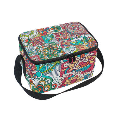 

ALAZA Insulated Lunch Box Colorful Roma Style Lunch Bag for Men Women Portable Tote Bag Cooler Bag
