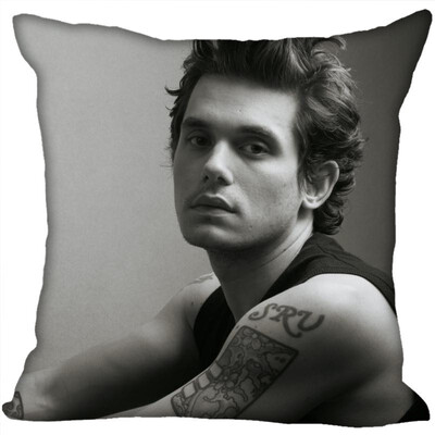 

John Mayer Pillow Cover Bedroom Home Office Decorative Pillowcase Square Zipper Pillow Cases Satin Fabric No Fade
