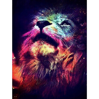 

12 16 inches30 40cm DIY Full 5D Diamond Painting Kit Color Lion Resin Rhinestone Mosaic Embroidery Cross Stitch Craft Home Wa