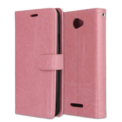 

BQ Mobile BQ-5050 Strike Selfie 3 Card Photo Frame Leather Case - Powder