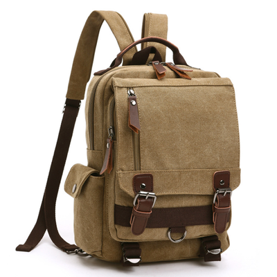 

Canvas Backpack Sling Bag Rucksack for Outdoor Travelling School Sports Pack
