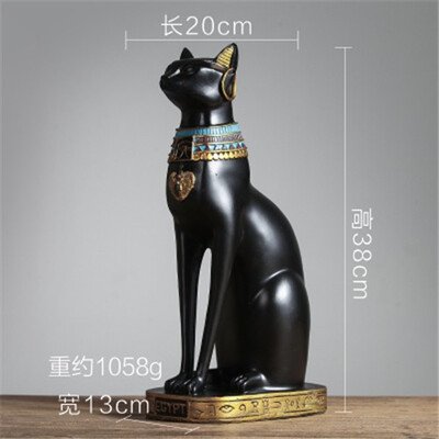 

European lucky cat resin figurines home decor craft mascot ornaments room decorations animal sculpture birthday gift