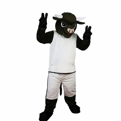 

LangtengDark Green Sport Cow Ox Bull Mascot Cartoon Costume Cosplay Party Halloween Christmas Festival Performance